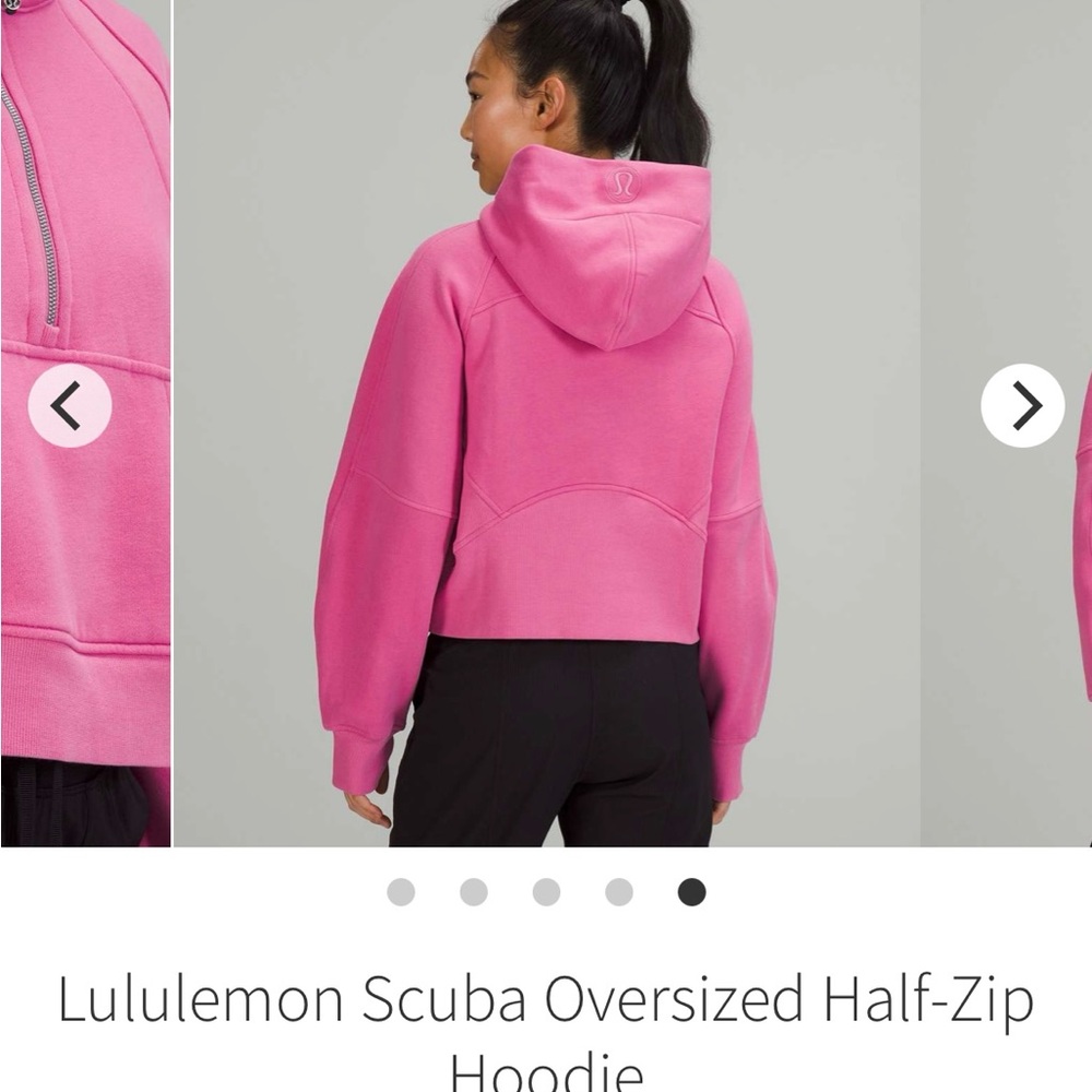 Lululemon Athletica Pink Scuba Oversized Half-Zip Hoodie